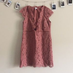 🍕 TOBI Mauve Lace Dress Sz S